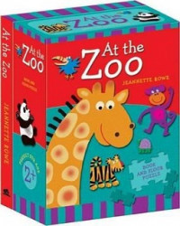 Jeannette Rowe Book And Floor Puzzle : At The Zoo