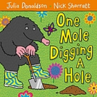 One mole digging a hole